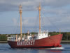 Nantucket / LV-112 being towed by the tugboat Lynx, heading east-bound from Oyster Bay, Long Island, NY to Boston on the Cape Cod Canal, May 2010. Photo: Courtesy of Ron Janard