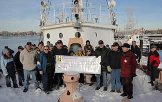 Members of the New England Lighthouse Lovers (NELL) on board LV-112